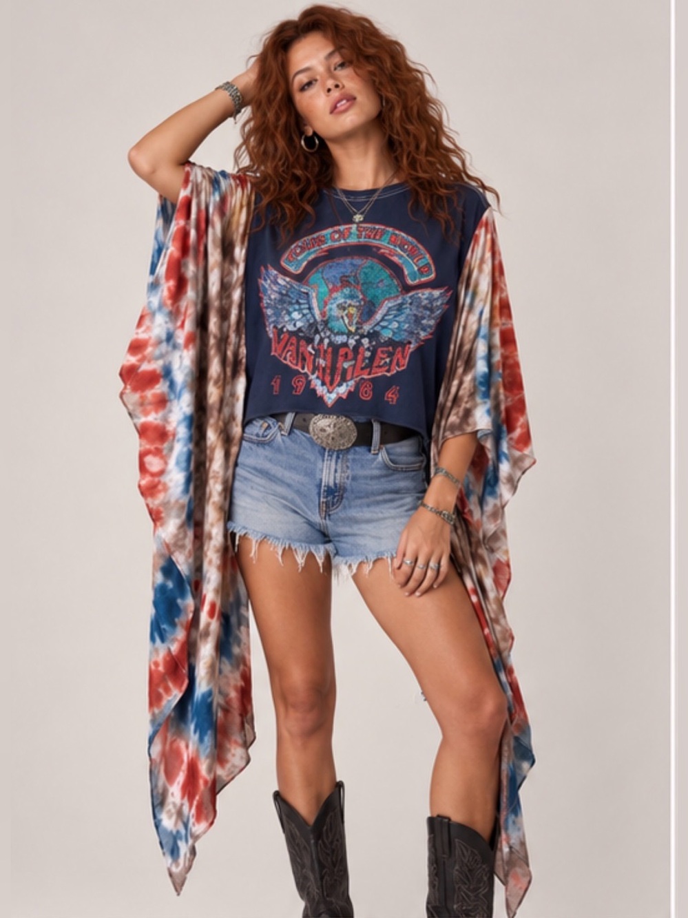 Van Halen Graphic Kimono Tee